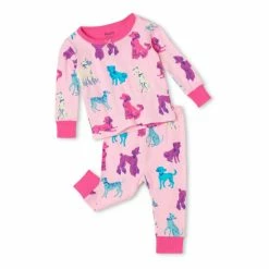 Hatley Baby Pink Perfect Pups Organic Cotton Pyjama Set