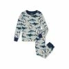 Hatley Grey Swimming Sharks Organic Cotton Pyjama Set