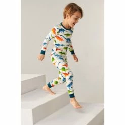 Hatley Cream Dino Park Organic Cotton Pyjama Set