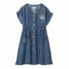 Hatley Blue Positivity Tencel Button Down Dress