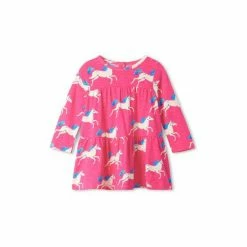 Hatley Baby Pink Galloping Unicorns Tiered Dress -Hatley Shop unnamed file 187