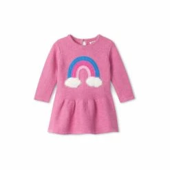 Hatley Purple Over The Rainbow Baby Sweater Dress