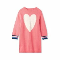 Hatley Pink Heart Boucle Sweater Dress