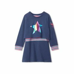 Hatley Blue Brilliant Star Rib Dress