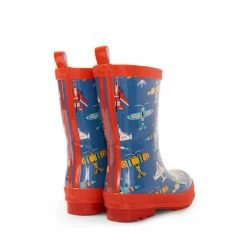 Hatley Blue Flying Aircrafts Shiny Rain Boots -Hatley Shop unnamed file 249
