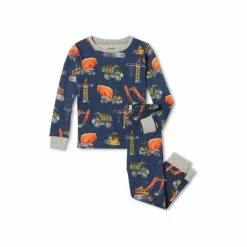 Hatley Blue Construction Trucks Organic Cotton Pyjama Set
