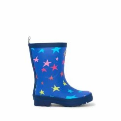 Hatley Blue Scattered Stars Matte Rain Boots