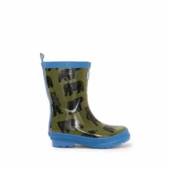 Hatley Green Wild Bears Shiny Rain Boots