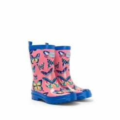 Hatley Pink Vibrant Butterflies Shiny Rain Boots -Hatley Shop unnamed file 293