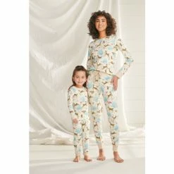 Hatley Cream Serene Forest Organic Cotton Pajama Set