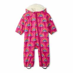 Hatley Baby Pink Rainy Rainbows Sherpa Lined Raincoat