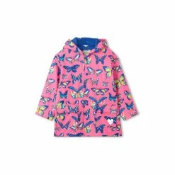 Hatley Pink Vibrant Butterflies Raincoat