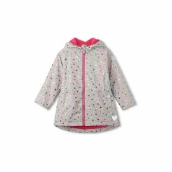 Hatley Grey Confetti Hearts Microfibre Rain Jacket