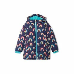 Hatley Blue Vivid Rainbows Puffer Jacket