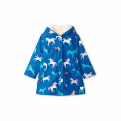 Hatley Blue Prancing Horses Splash Jacket