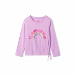 Hatley Purple Over The Rainbow Long Sleeve Tie Front T-Shirt