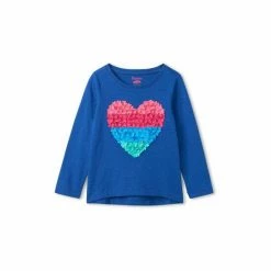 Hatley Blue Floral Heart Long Sleeve T-Shirt -Hatley Shop unnamed file 445