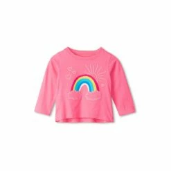 Hatley Baby Pink Cheerful Rainbow Long Sleeve T-Shirt