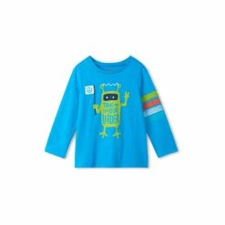 Hatley Blue Alien Glow In The Dark Long Sleeve T-Shirt