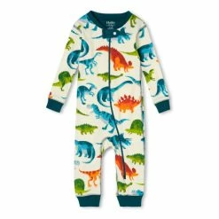 Hatley Cream Dino Park Organic Cotton Coverall