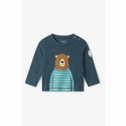 Hatley Blue Cosy Bear Long Sleeve Baby T-Shirt