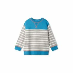 Hatley Grey Back To School Striped Pullover