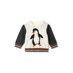 Hatley Baby Cream Happy Penguin Sweater