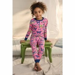 Hatley Pink Vibrant Butterflies Organic Cotton Pyjama Set