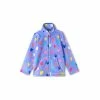 Hatley Purple Confetti Hearts Fuzzy Zip Up Fleece