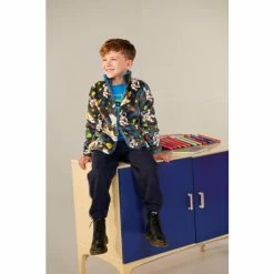 Hatley Grey Outer Space Fuzzy Zip Up Fleece