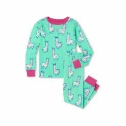 Hatley Green Adorable Alpacas Organic Cotton Pajama Set