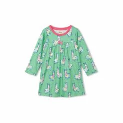 Hatley Green Adorable Alpacas Long Sleeve Nightdress