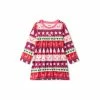 Hatley Pink Holiday Fair Isle Long Sleeve Nightdress