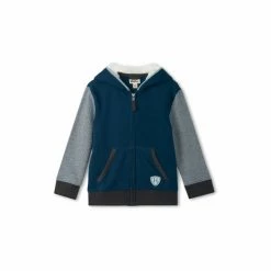 Hatley Blue Winter Stripes Full Zip Sherpa Lined Hoodie