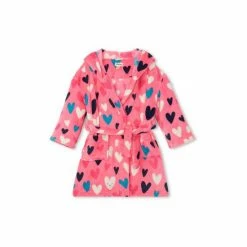 Hatley Pink Confetti Hearts Fleece Robe -Hatley Shop unnamed file 729