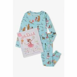 Hatley Lola Blue Dutch Pyjama And Book Flat Set