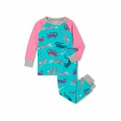 Hatley Blue Fab Cheetahs Organic Cotton Raglan Pajama Set -Hatley Shop unnamed file 88