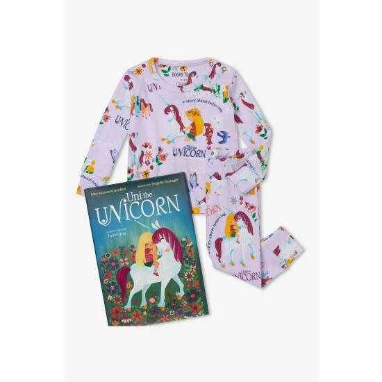 unnamed-file-94.jpg Hatley Purple Uni The Unicorn Two-Piece Pyjamas And Book Flat Set -Hatley Shop unnamed file 94