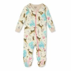 Hatley Cream Serene Forest Organic Cotton Footed Coverall